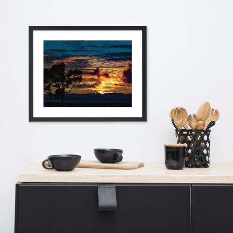 Huntington Beach Sunset Framed Print