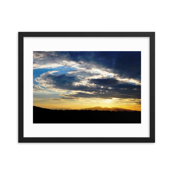 California Desert Sunset Framed poster