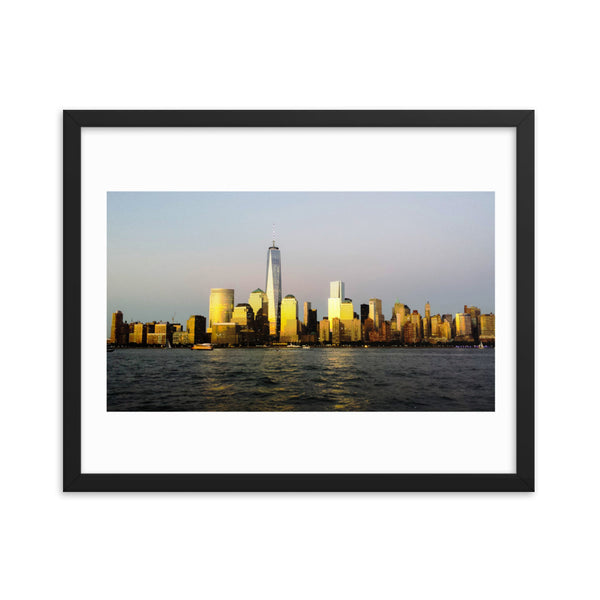 New York City Skyline Hudson View Framed Print