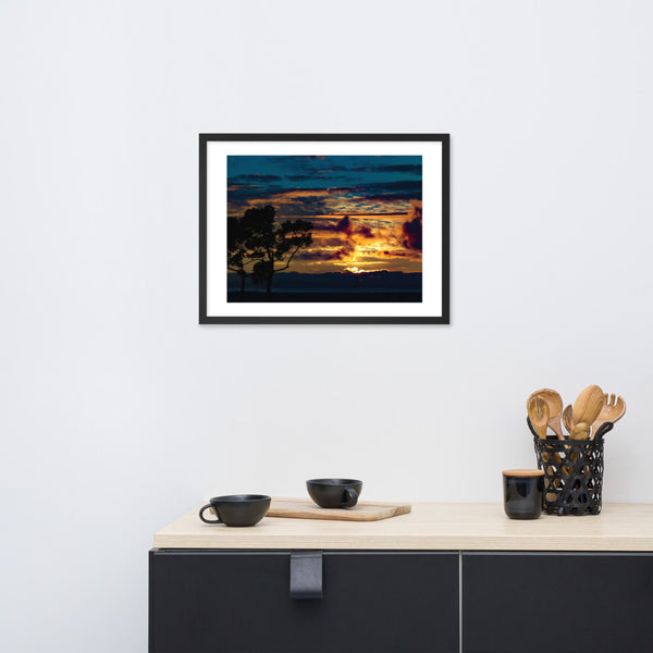 Huntington Beach Sunset Framed Print
