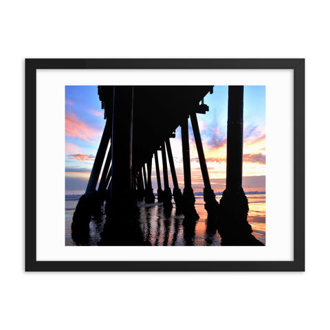 Relaxing Pier at Sunset Framed poster