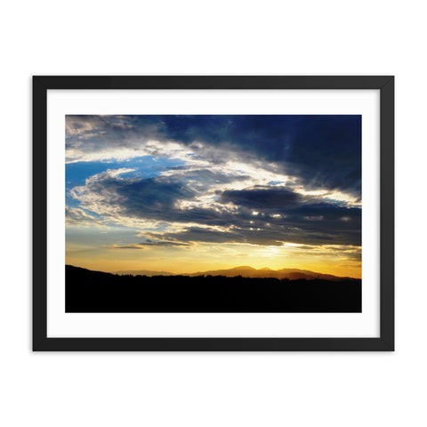 California Desert Sunset Framed poster