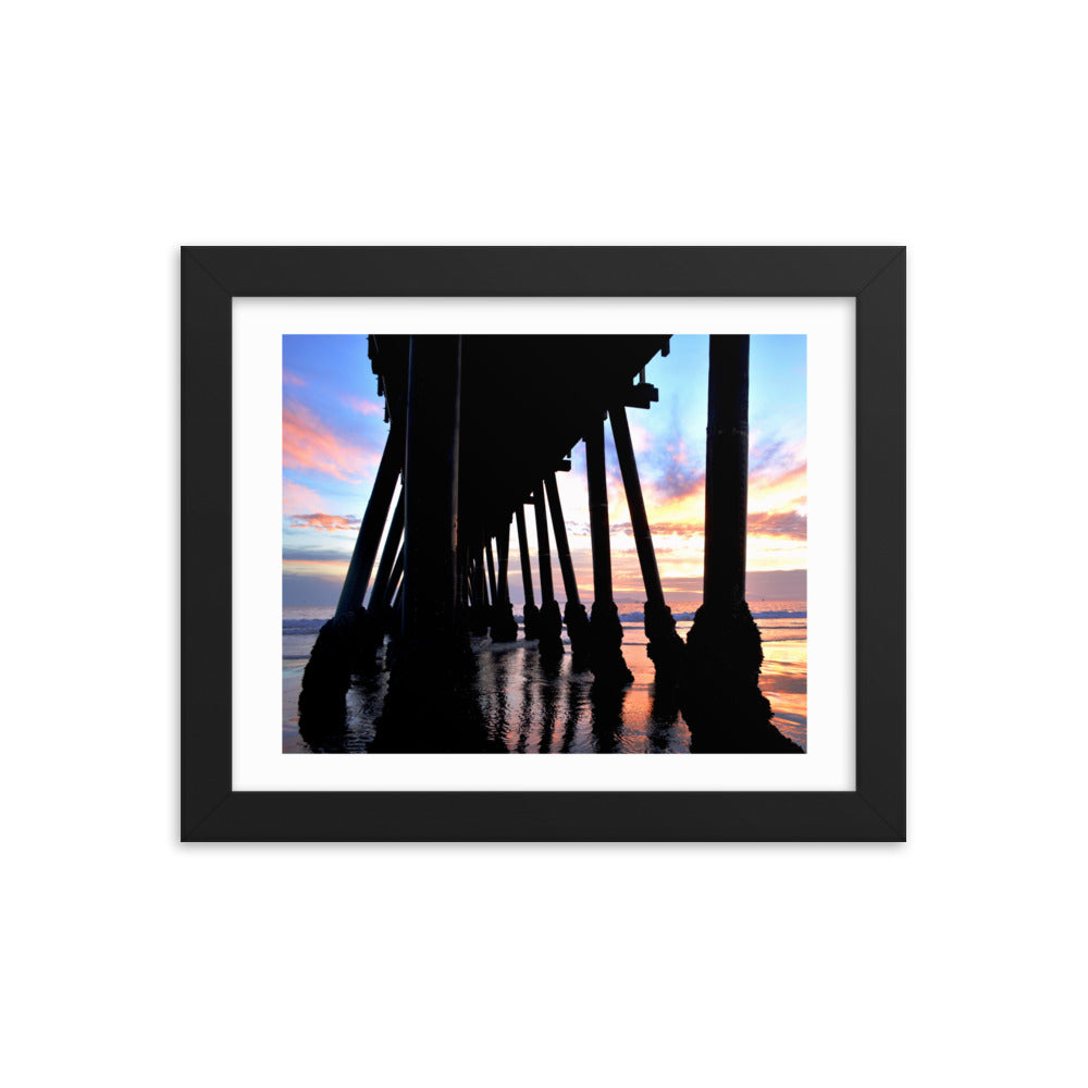 Relaxing Pier at Sunset Framed poster