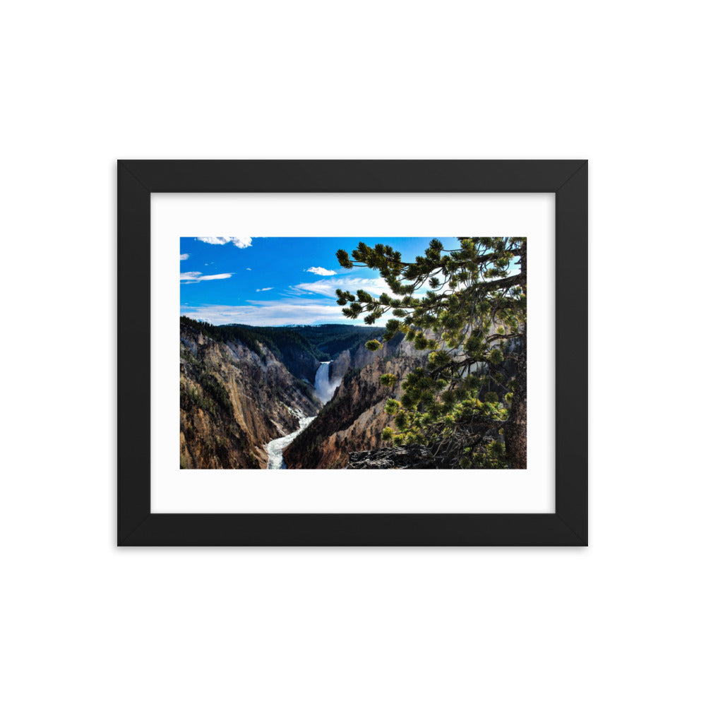 Yellowstone Waterfall Framed Poster